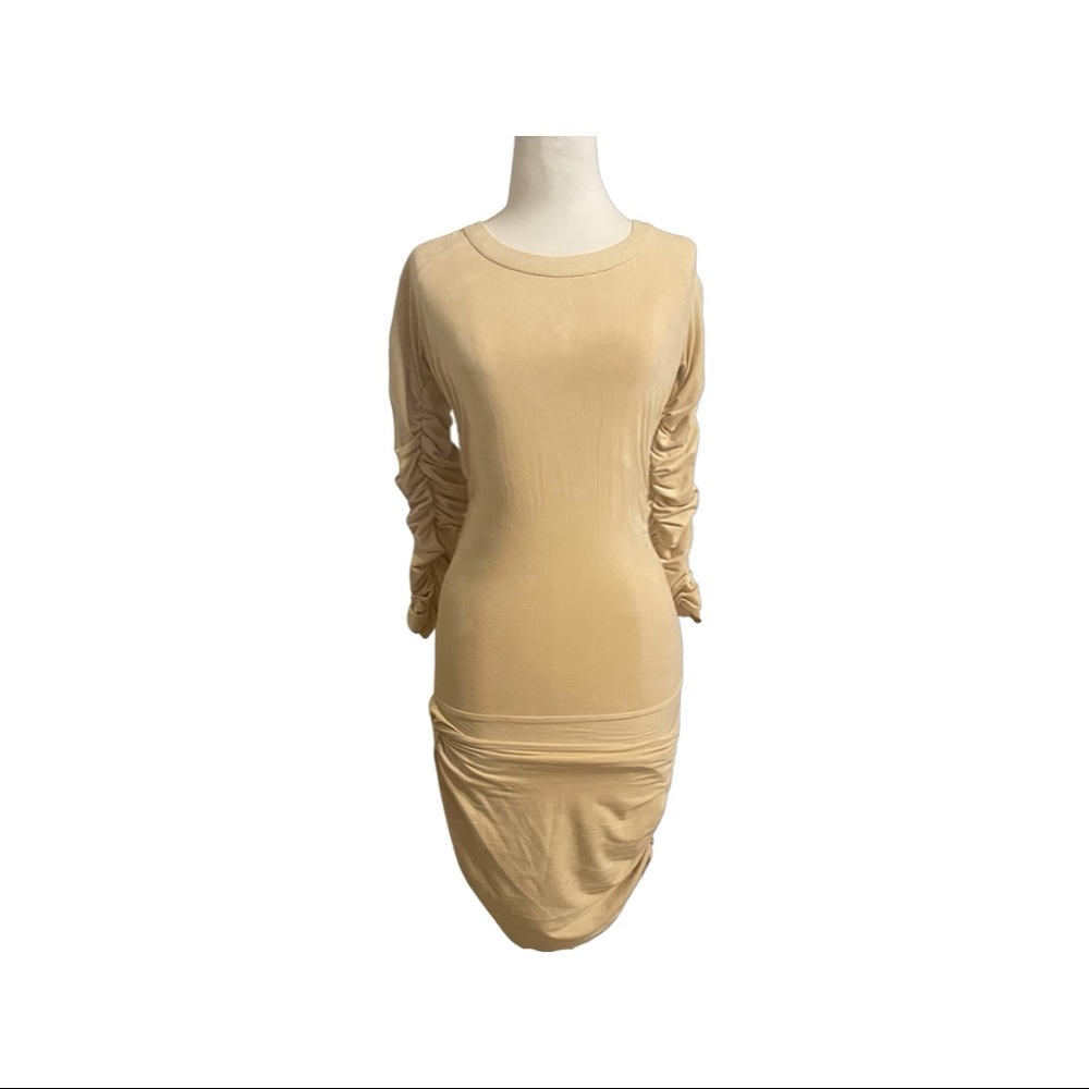 Bebe Ruched Dress, fit to form your body.